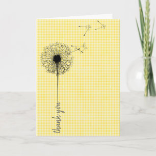 Tarjeta Black dandelion gracias