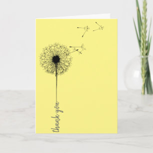 Tarjeta Black dandelion gracias