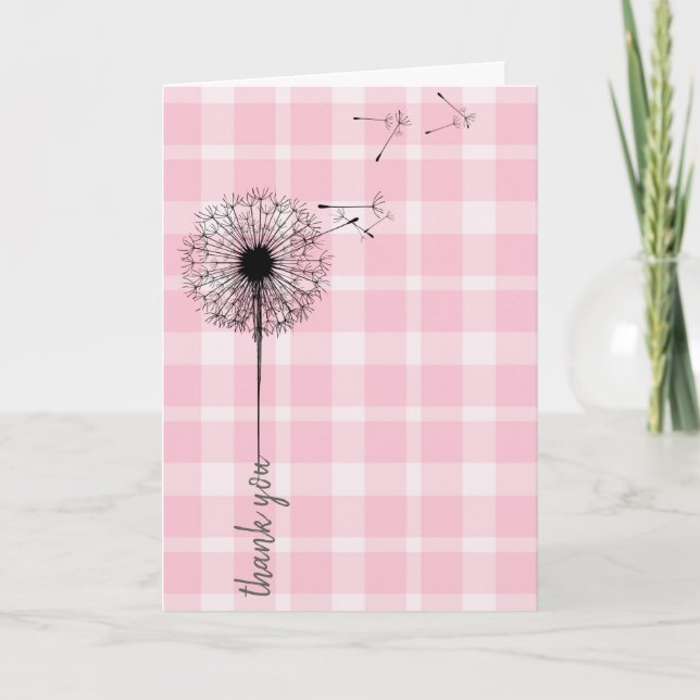 Tarjeta Black dandelion gracias (Anverso)