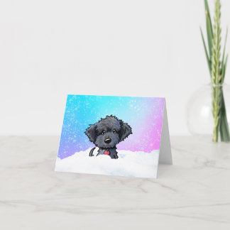Tarjeta Black Doodle Puppy