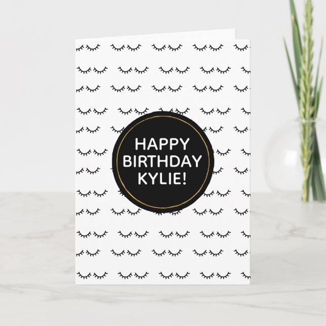 Tarjeta Black Eyelashes Personalizados (Anverso)