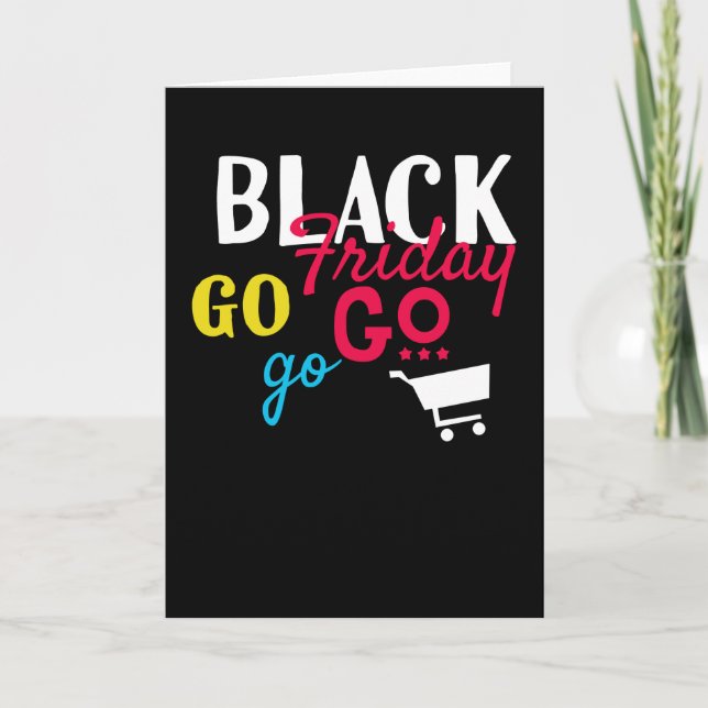 Tarjeta Black Friday Go Go Go Shopping (Anverso)