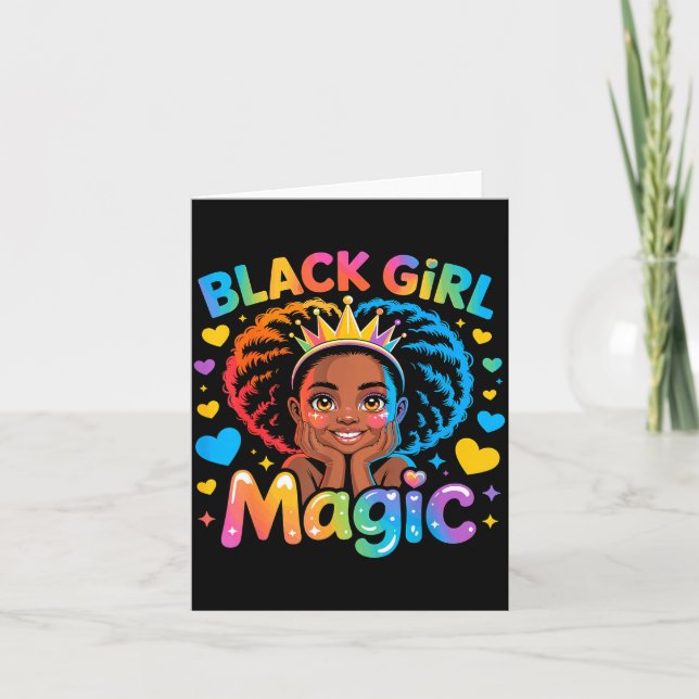 Tarjeta Black Girl Magic African Girl Hbcu  (Anverso)