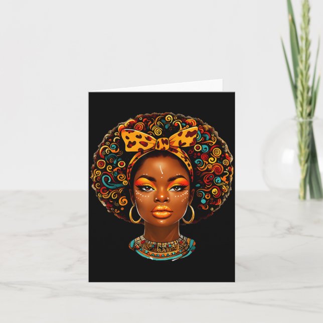 Tarjeta Black Girl Magic Afro Melanin Queen African Americ (Anverso)
