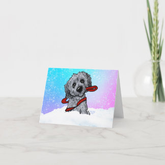 Tarjeta Black Goldendoodle DoodleMoji