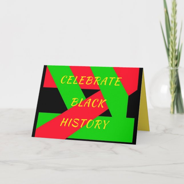 Tarjeta Black History Card with Original Digital Art. (Anverso)