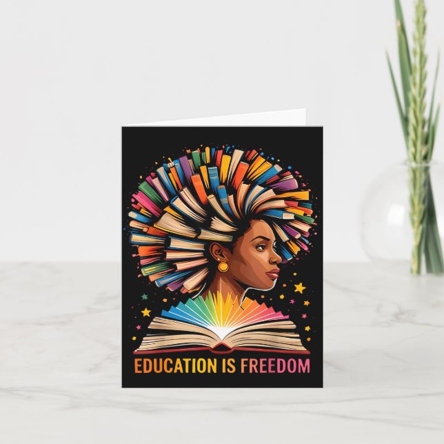 Tarjeta Black History Education Is Dom Books Black History (Anverso)