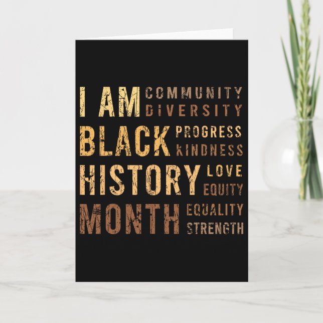 Tarjeta Black History Month  (Anverso)