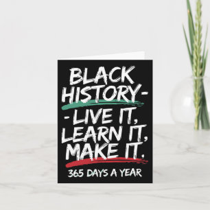 Tarjeta Black History Month 2025 Live It Learn It Make