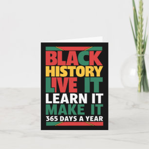 Tarjeta Black History Month 2025 Live It Learn It Make