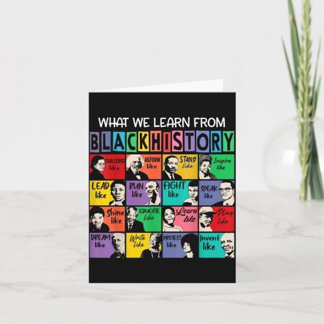 Tarjeta Black History Month Black Leaders African American (Anverso)