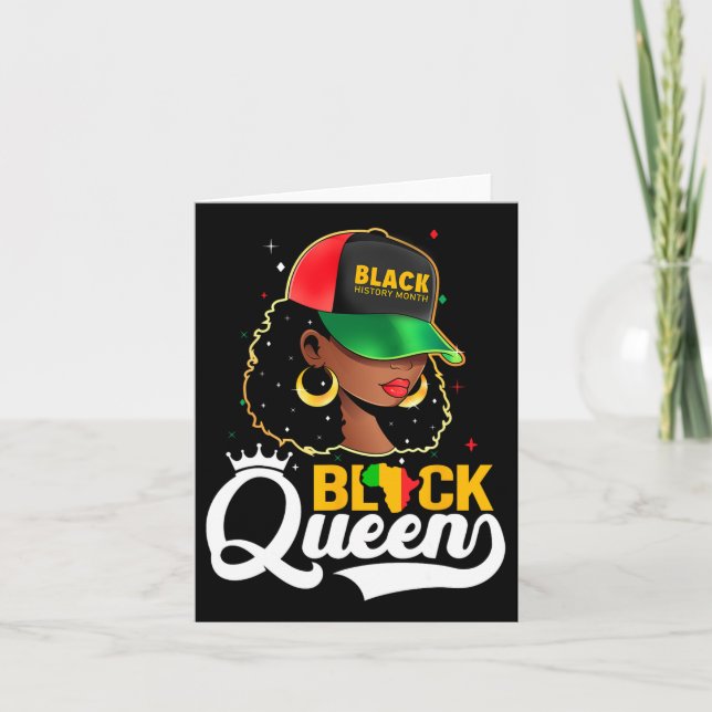 Tarjeta Black History Month Black Queen (Anverso)