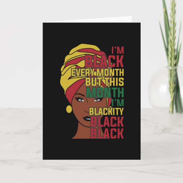 Tarjeta Black History Month Black Woman Afro (Anverso)