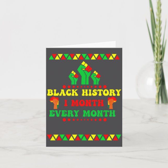 Tarjeta Black History Month Every Month  (Anverso)