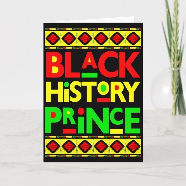 Tarjeta Black History Prince Melanin Boy Son Bruh Brown Sk (Anverso)
