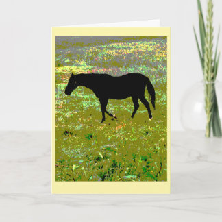 Tarjeta Black horse graphic art card