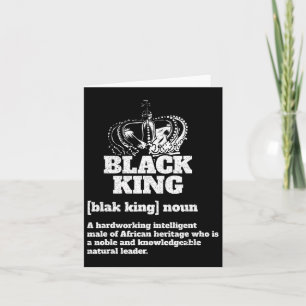 Tarjeta Black King Definition Orgullo afroamericano negro