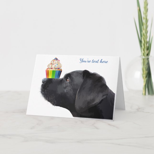 Tarjeta Black Lab I Love You Card - Dog I Love You (Anverso)