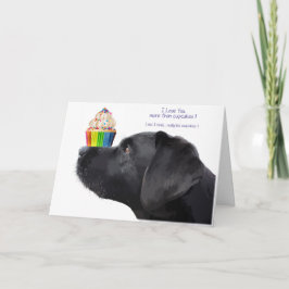 Tarjeta Black Lab I Love You Card - Dog I Love You