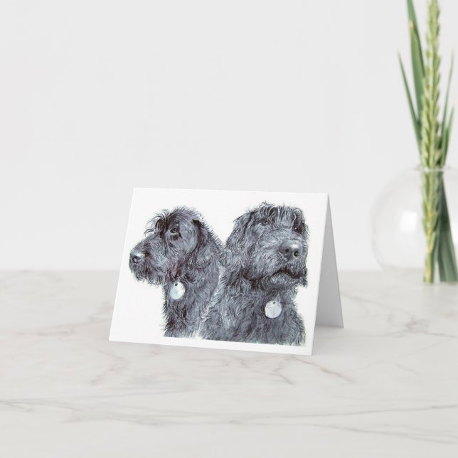 Tarjeta Black Labradoodles Notecard (Anverso)