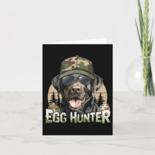 Tarjeta Black Labrador Camo Cap Huevo Hunter Vintage Easte