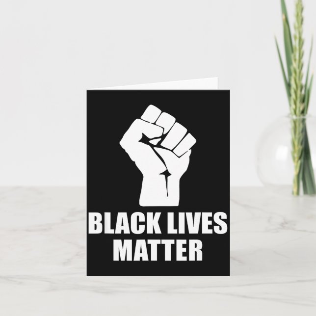 Tarjeta Black Lives Blm Human Rights Black History Month  (Anverso)