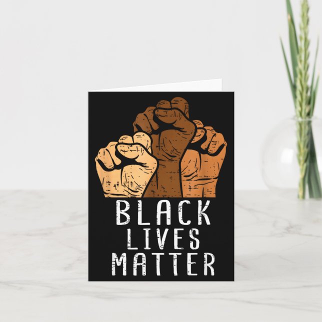 Tarjeta Black Lives Blm Human Rights Black History Month  (Anverso)