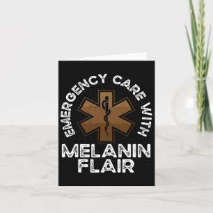 Tarjeta Black Paramedic African American Ems Emt Black His