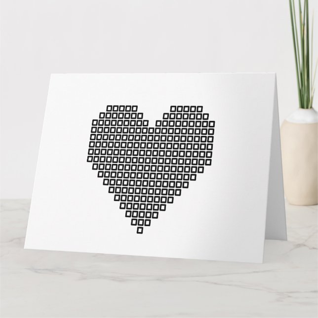 Tarjeta Black pixel heart (Anverso)