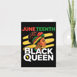 Tarjeta Black Queen Magic Junetdecimo Mes Afro Hair Melan