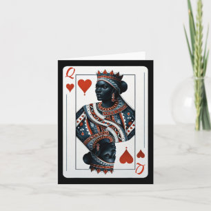 Tarjeta Black Queen Of Hearts Card Deck Game Orgulloso W N
