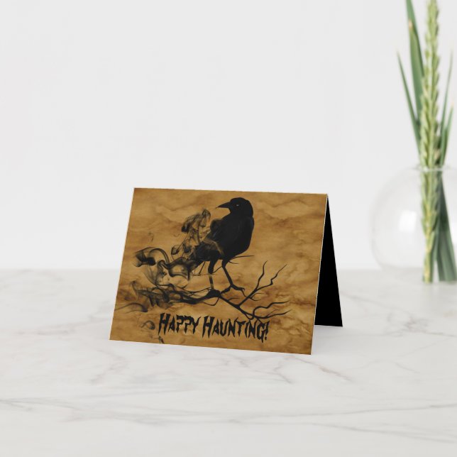Tarjeta Black Raven Halloween (Anverso)
