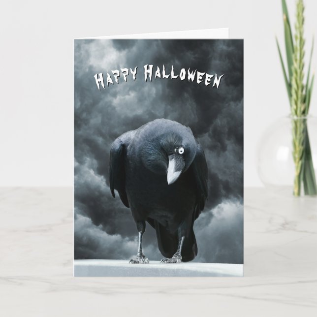 Tarjeta Black Raven Halloween (Anverso)