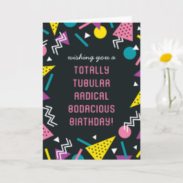 Tarjeta Black Retro Funny 80 Slang Birthday Card