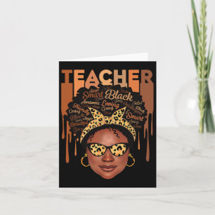 Tarjeta Black Smart Teacher Black History Month Shirt for