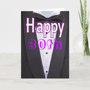 Tarjeta Black tie tuxedo feliz cumpleaños