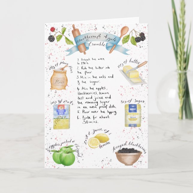 Tarjeta Blackberry y Apple Crumble Card (Anverso)