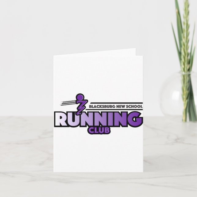 Tarjeta Blacksburg New School Running Club  (Anverso)