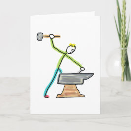 Tarjeta Blacksmithing Stickman