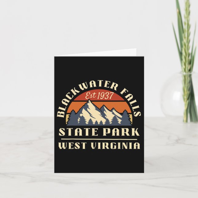 Tarjeta Blackwater Falls State Park West Virginia (Anverso)