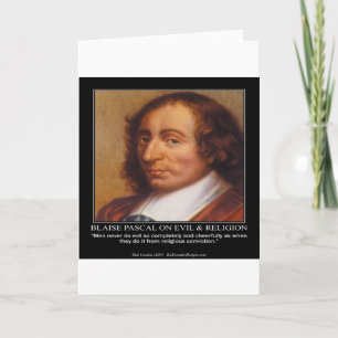 Tarjeta Blaise Pascal Cita Mal Religiosa