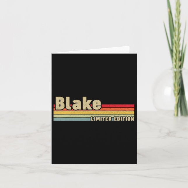 Tarjeta Blake Gift Name Personalized Birthday Funny Christ (Anverso)