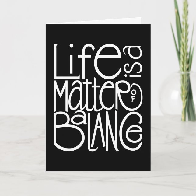 Tarjeta blanca de balance de vida (Anverso)