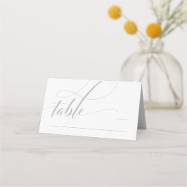 Tarjeta blanca de caligrafía minimalista plegada