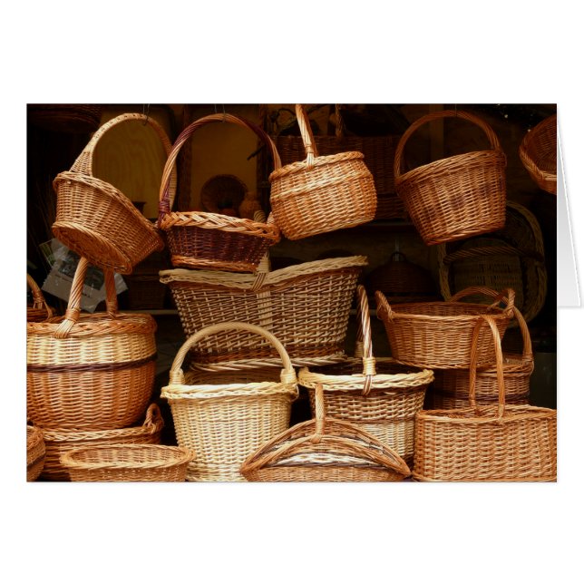 Tarjeta blanca de cestas a la venta (Anverso (Horizontal))