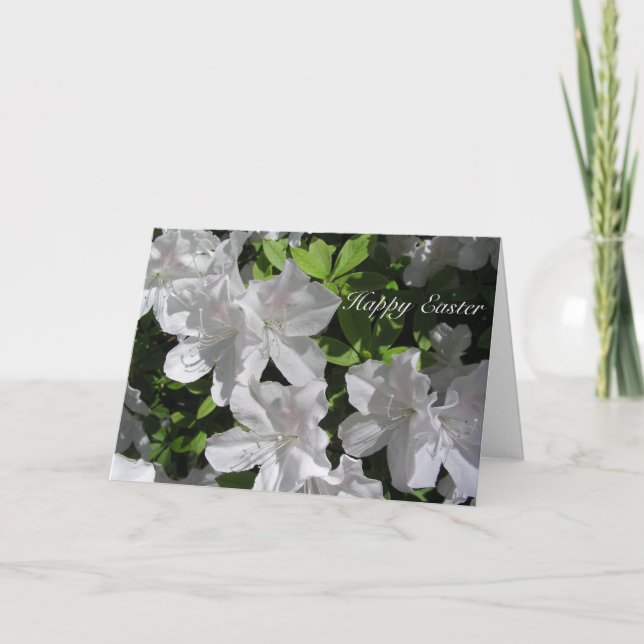 Tarjeta blanca de Flor para Pascua (Anverso)