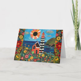 Tarjeta blanca de la casa floral de la acuarela or