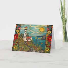 Tarjeta blanca de la casa floral de la acuarela or