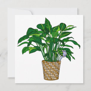 Tarjeta blanca de la planta de la casa dibujada po