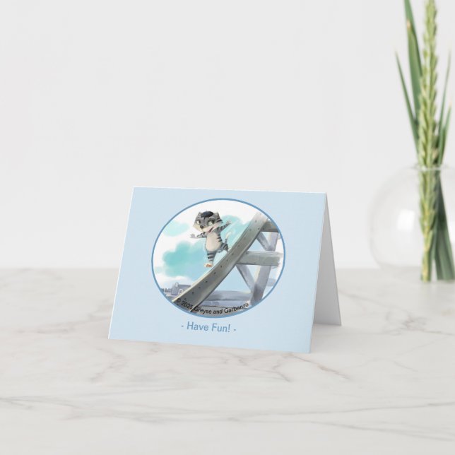 Tarjeta blanca de la Torre Eiffel - Diversión (var (Anverso)